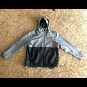 North Face jacket-males XL-grey pattern/black
